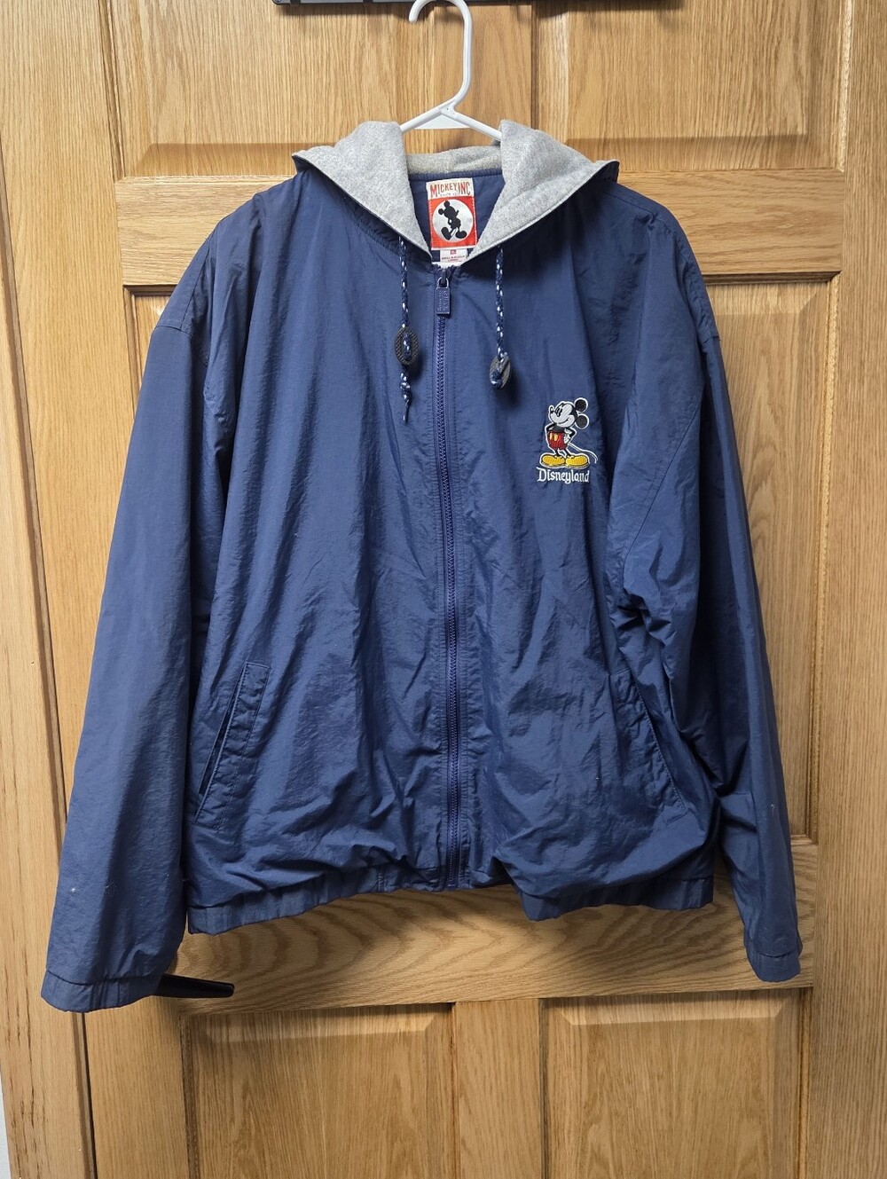 Disney Men's Navy Hooded Windbreaker Jacket